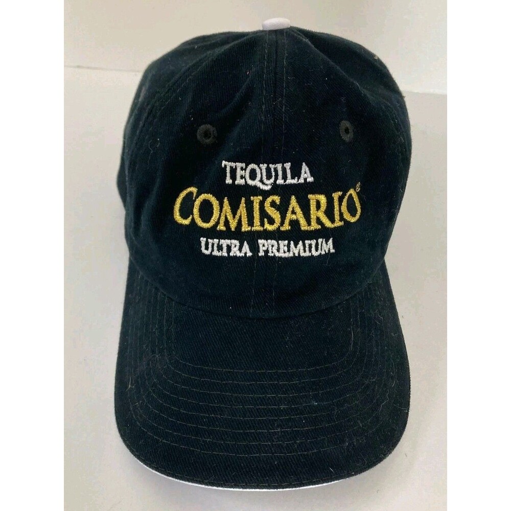 Vintage Comisario Tequila Hat Black SnapBack Cap Nissin Alcohol Retro